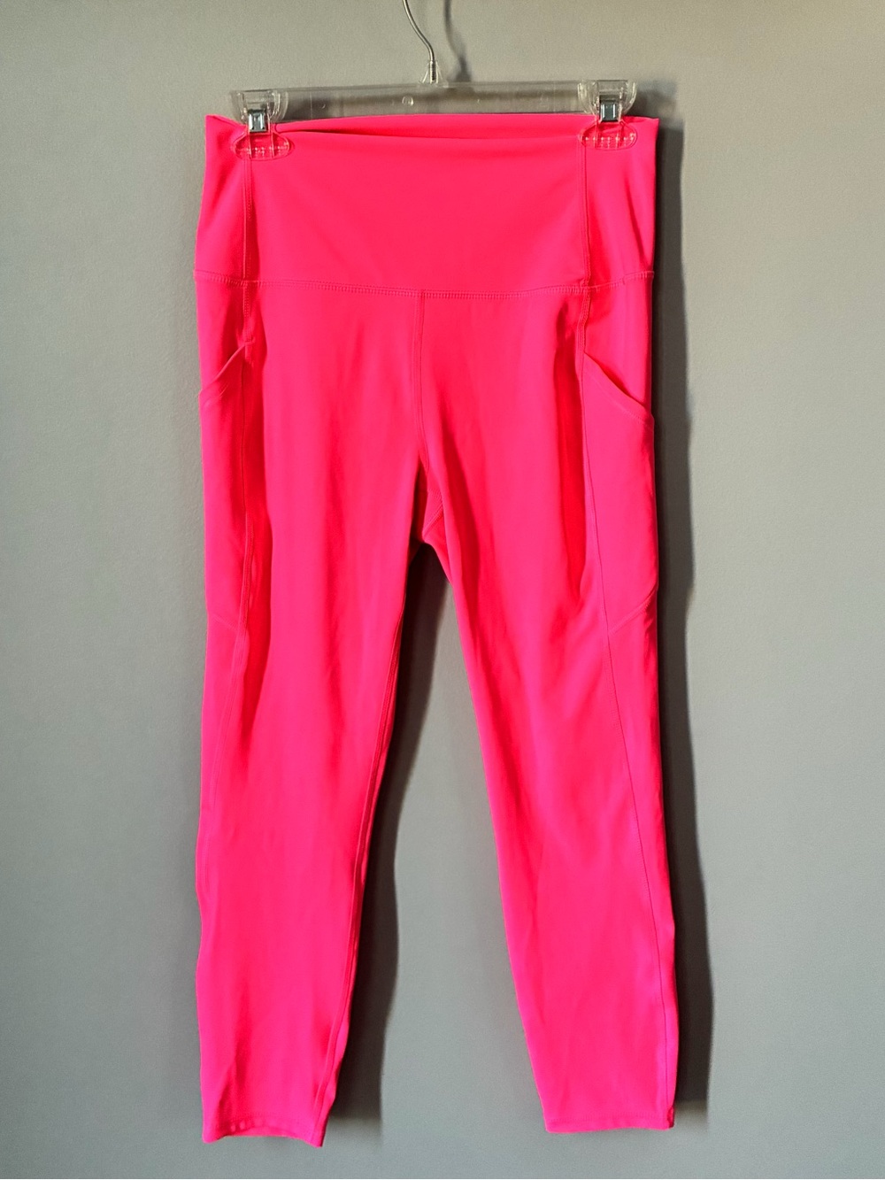 Spyder Active Pink High Waisted Workout Leggings with Side Pockets Size M